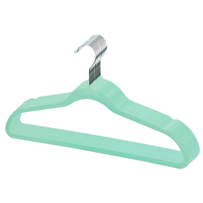 Sunbeam  Velvet Hanger, (Pack of 10), Mint