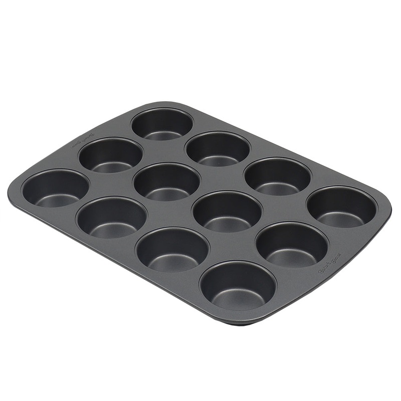 Bakers Secret Essentials 12-Cup Non-Stick Steel Muffin Pan