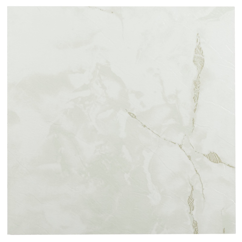 Sterling Classic White with Grey Veins 12x12 Self Adhesive Vinyl Floor Tile - 20 Tiles/20 sq. ft.