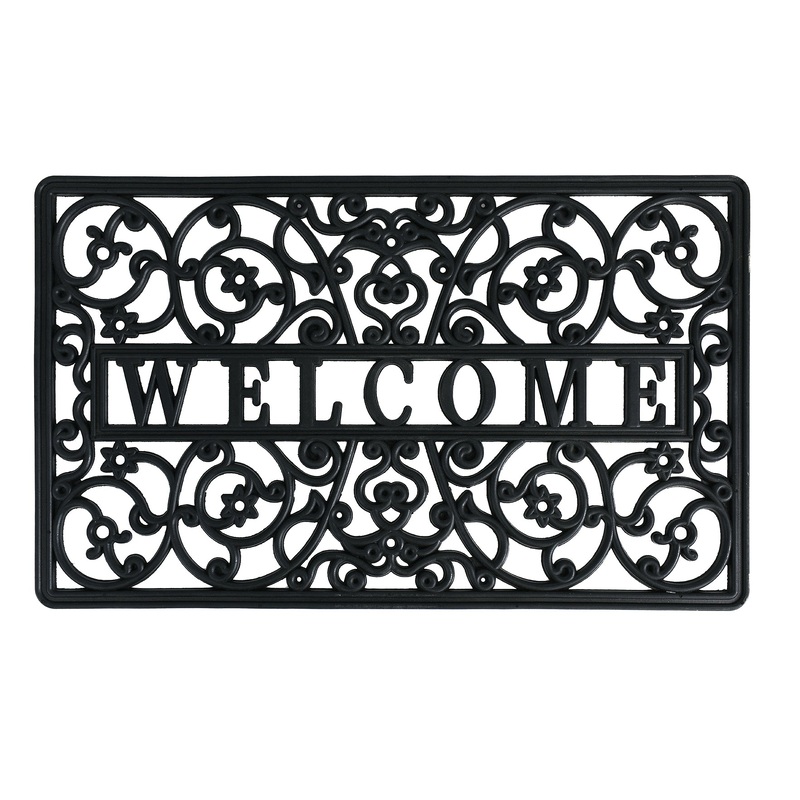 Wrought Iron Rubber Mat 18x30 - Sussex