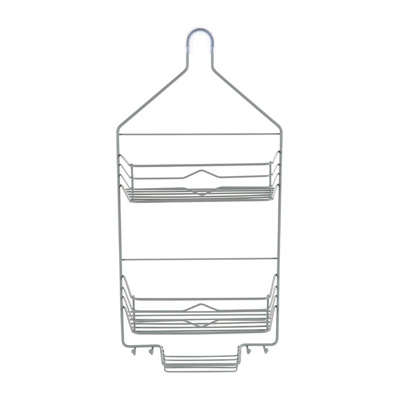 Bath Bliss 2 Tier Aztec Shower Caddy in Grey