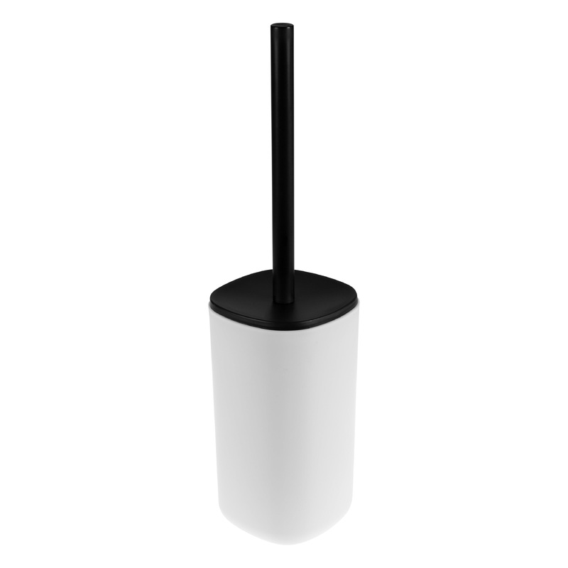 Bath Bliss 2 Tone Toilet Brush & Holder in Black & White
