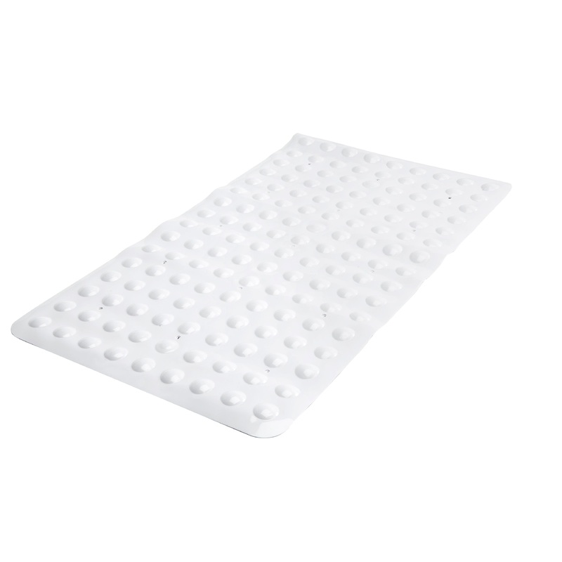 Bath Bliss Sanitized Non-Slip Bath Mat in White