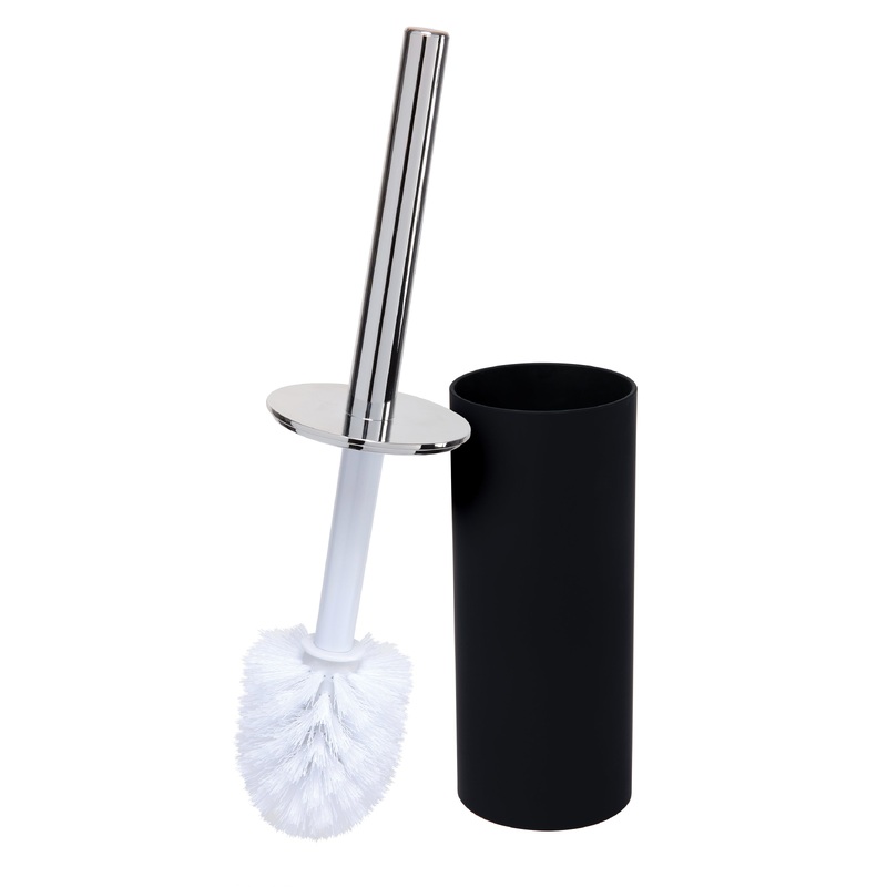 Bath Bliss Soft Touch Toilet Brush Set in Matte Black