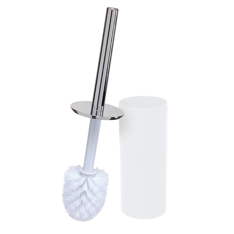 Bath Bliss Soft Touch Toilet Brush Set in Matte White