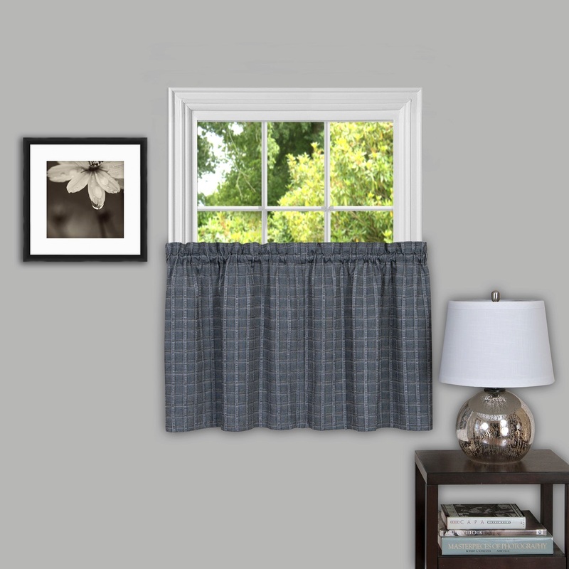 Sydney 58x24 Window Curtain Tier Pair - Grey
