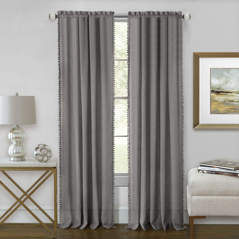 Wallace Rod Pocket Window Curtain Panel - 52x63 - Grey