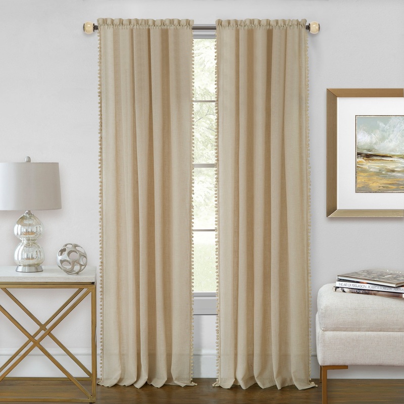 Wallace Rod Pocket Window Curtain Panel - 52x63 - Linen