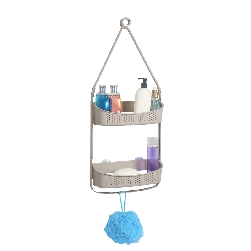 Bath Bliss 2 Way Convertible Shower Caddy in Taupe