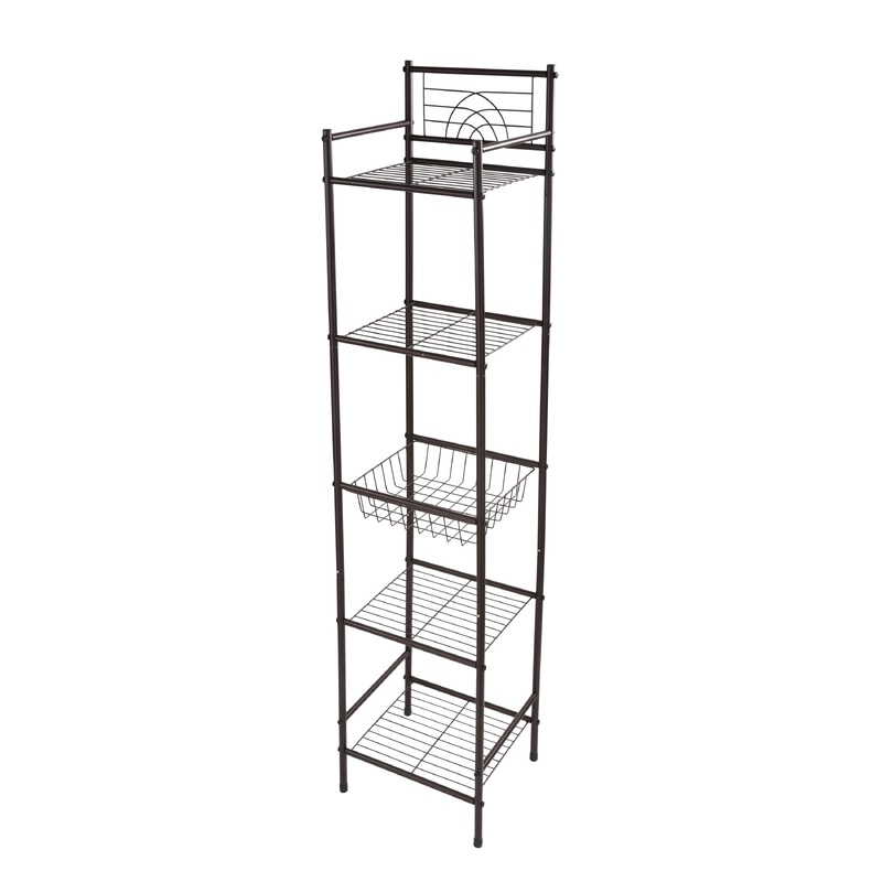Bath Bliss 5 Tier Storage Shelf in Oil Rubbed Bronze
