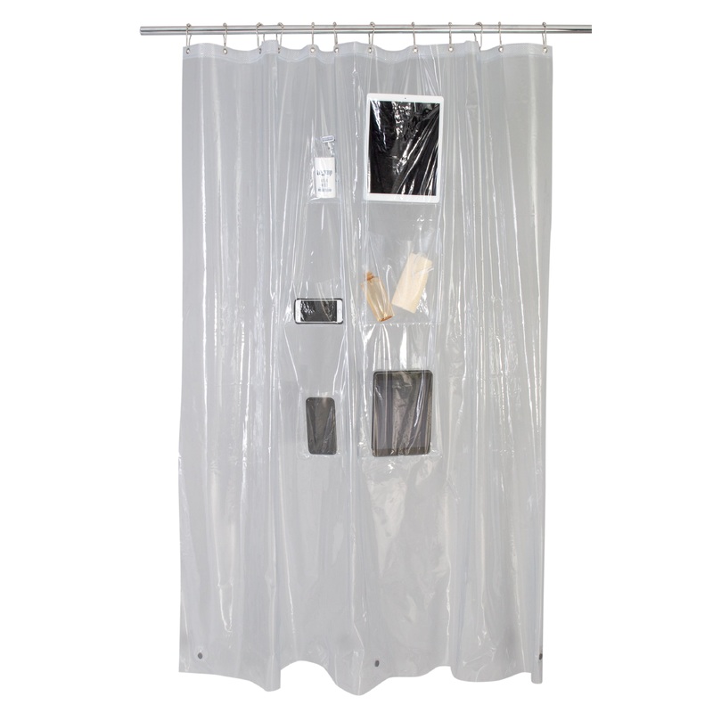Bath Bliss 6 Pocket Tech Shower Curtain Liner
