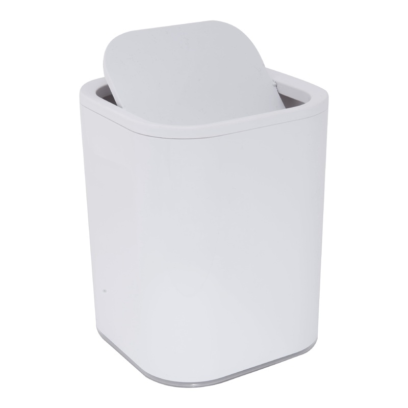 Bath Bliss 8L Acrylic Waste Bin in White