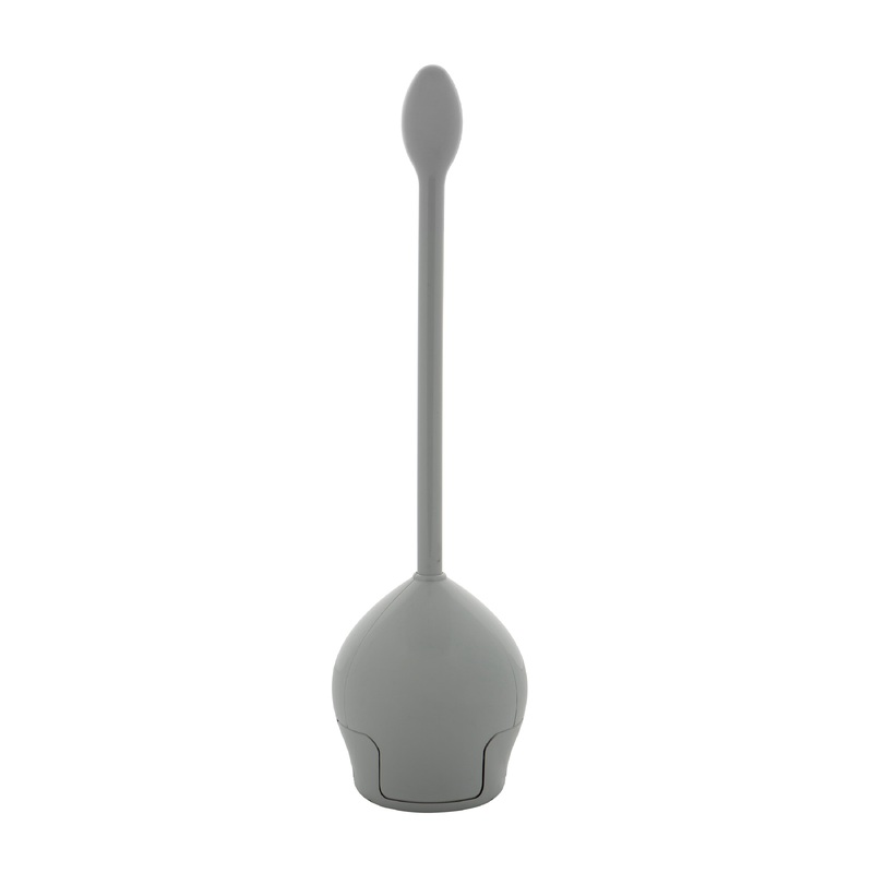 Bath Bliss Firm Grip Tulip Toilet Bowl Brush in Grey