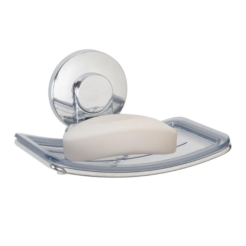 Bath Bliss Gel Suction Soap Dish in Chrome