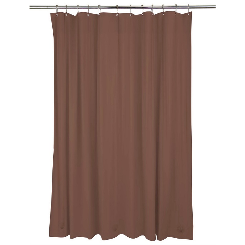 Bath Bliss Heavy Grommet Shower Liner in Chocolate
