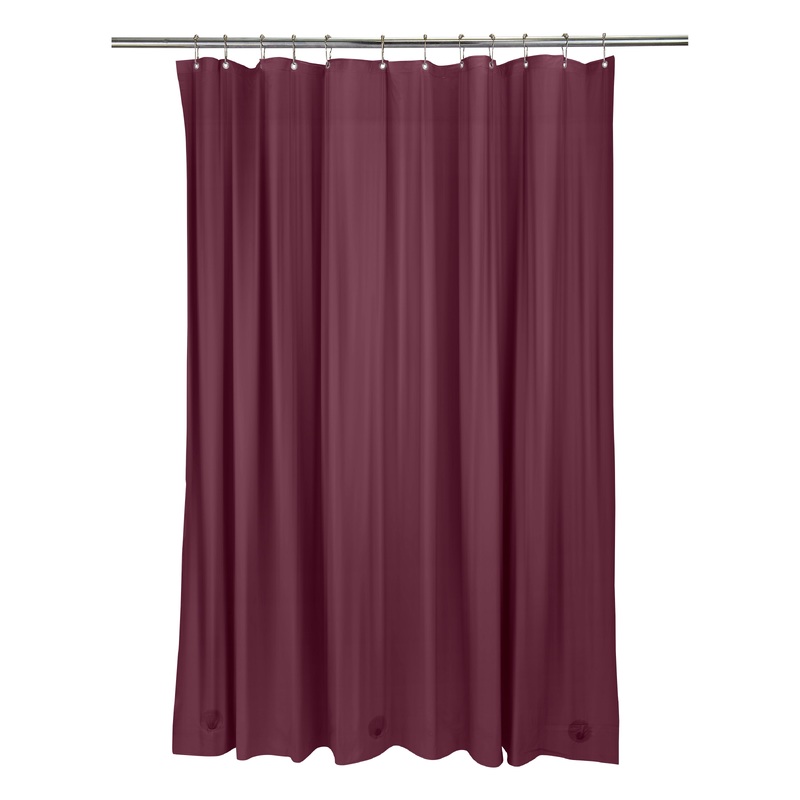Bath Bliss Heavy Weight Shower Liner in Burgundy