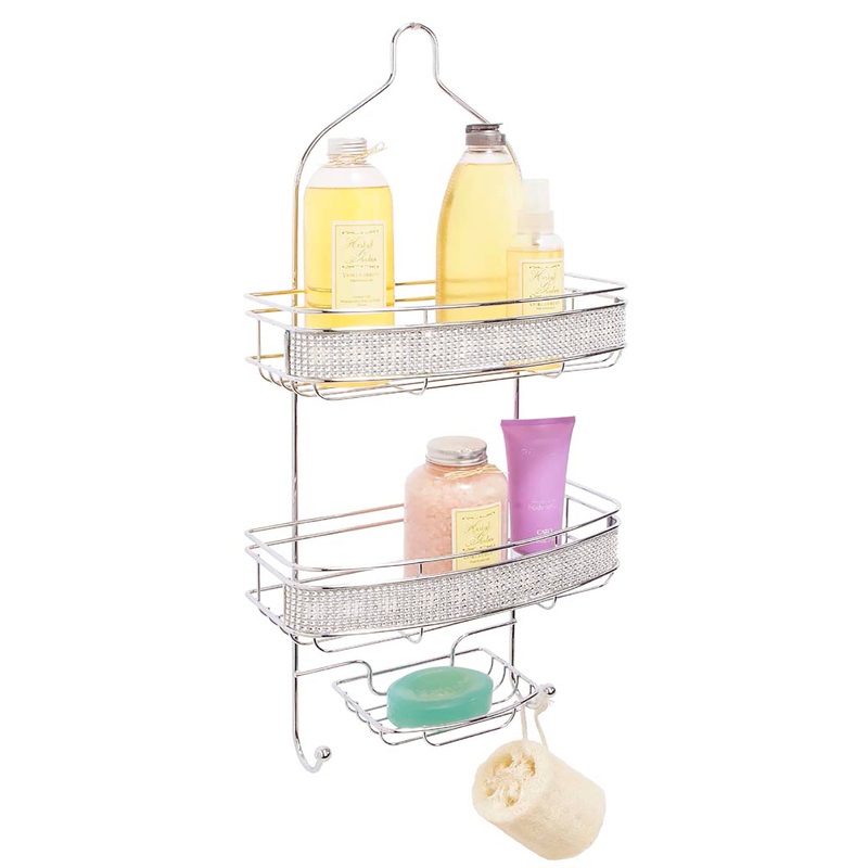 Bath Bliss Shower Caddy in Pave Diamond Design