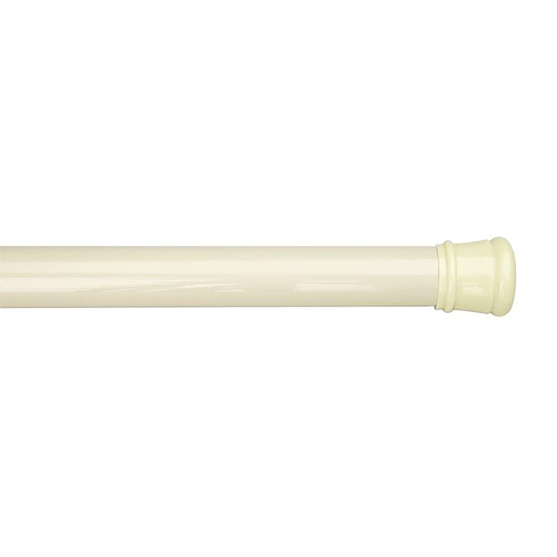 Bath Bliss Tension Shower Rod, Beige, 42 - 76 Inches