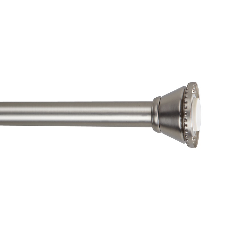 Bath Bliss Tension Shower Rod in Satin Nickel