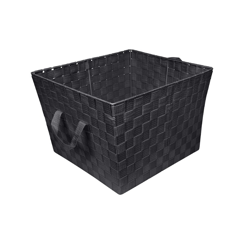 Simplify Large Woven Storage Bin in Black