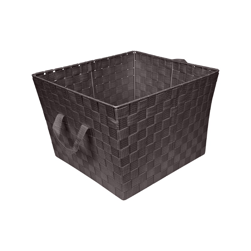 Simplify Large Woven Storage Bin in Chocolate