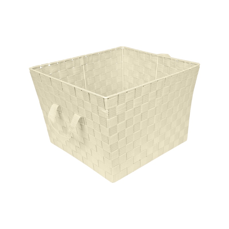 Simplify Large Woven Storage Bin in Ivory