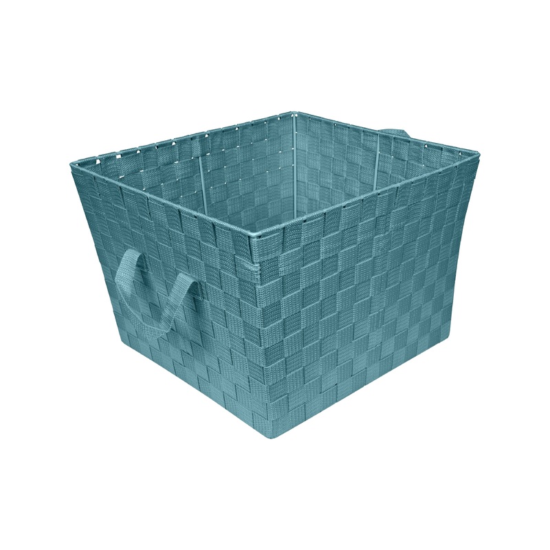 Simplify Large Woven Storage Bin in Sapphire