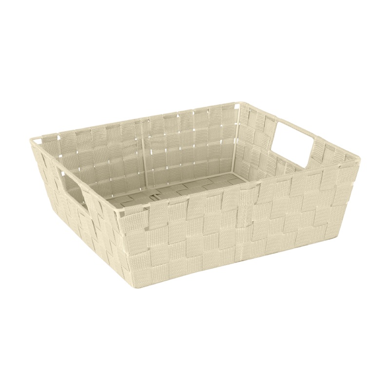 Simplify Large Woven Storage Shelf Bin in Ivory
