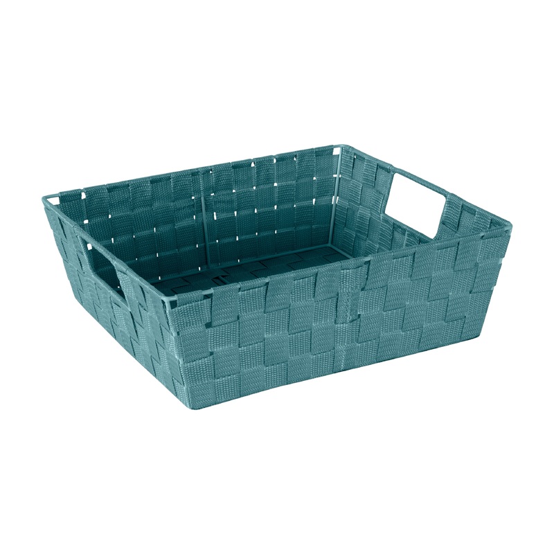 Simplify Large Woven Storage Shelf Bin in Sapphire