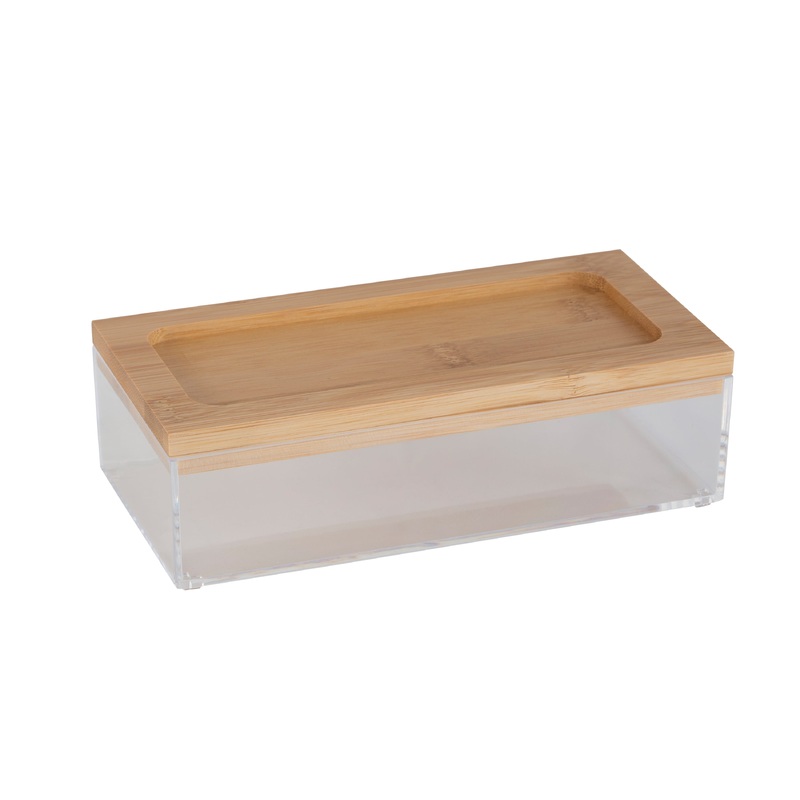 Simplify Medium Clear Organizer with Bamboo Lid