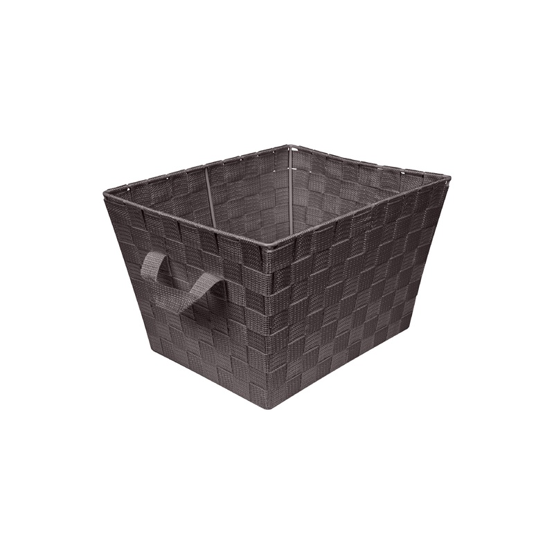 Simplify Small Woven Storage Bin in Chocolate