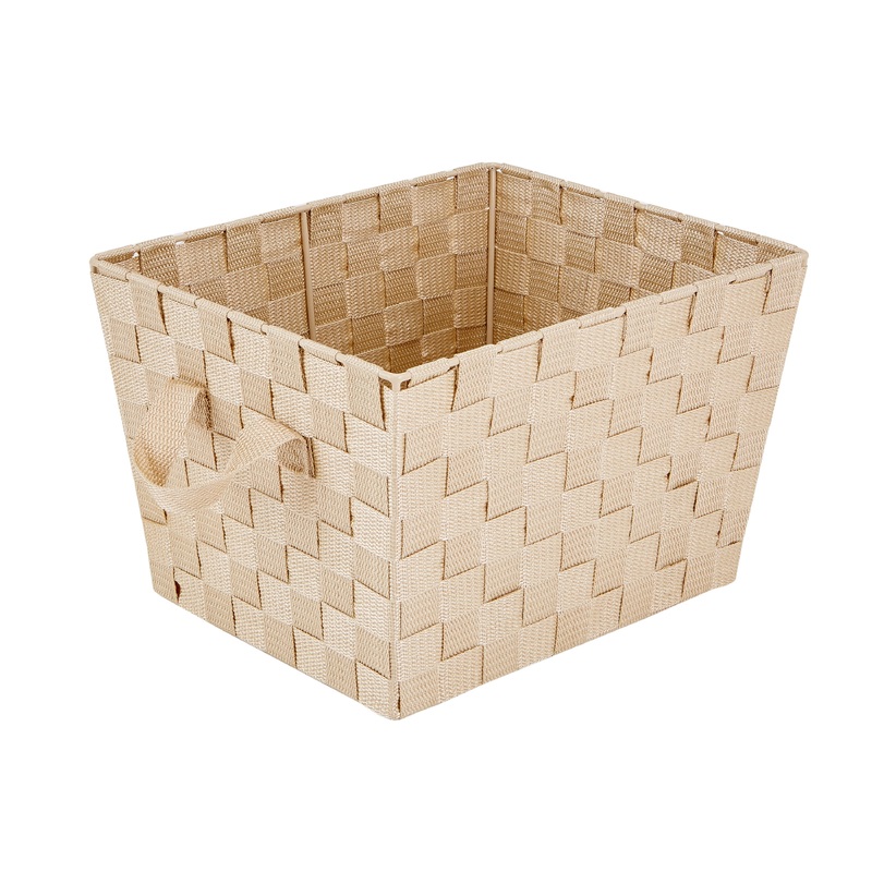 Simplify Small Woven Storage Bin in Ivory