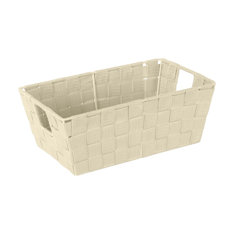 Simplify Small Woven Storage Shelf Bin in Ivory