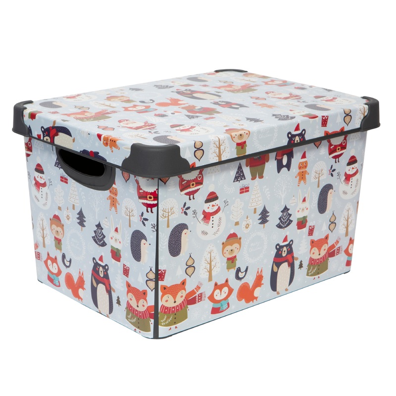 Simplify Woodland Winter Design Storage Tote Bin