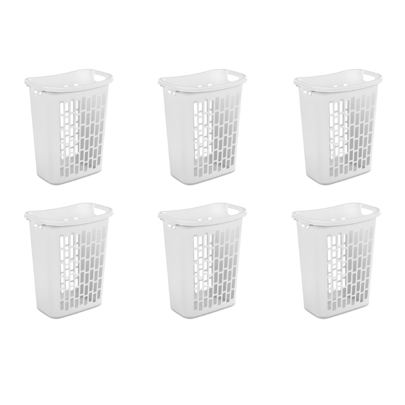 Sterilite Rectangular Open Hamper, White