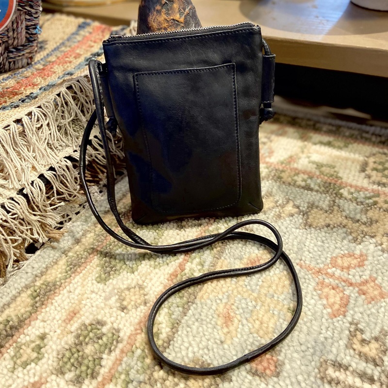 Handbag - Leather "Grab & Go" Crossbody - Black