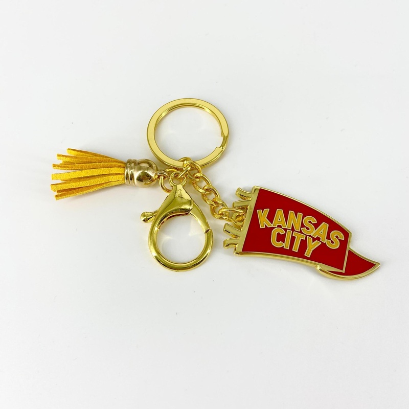 Charm/Key Fob - Kansas City Pennant & Tassel