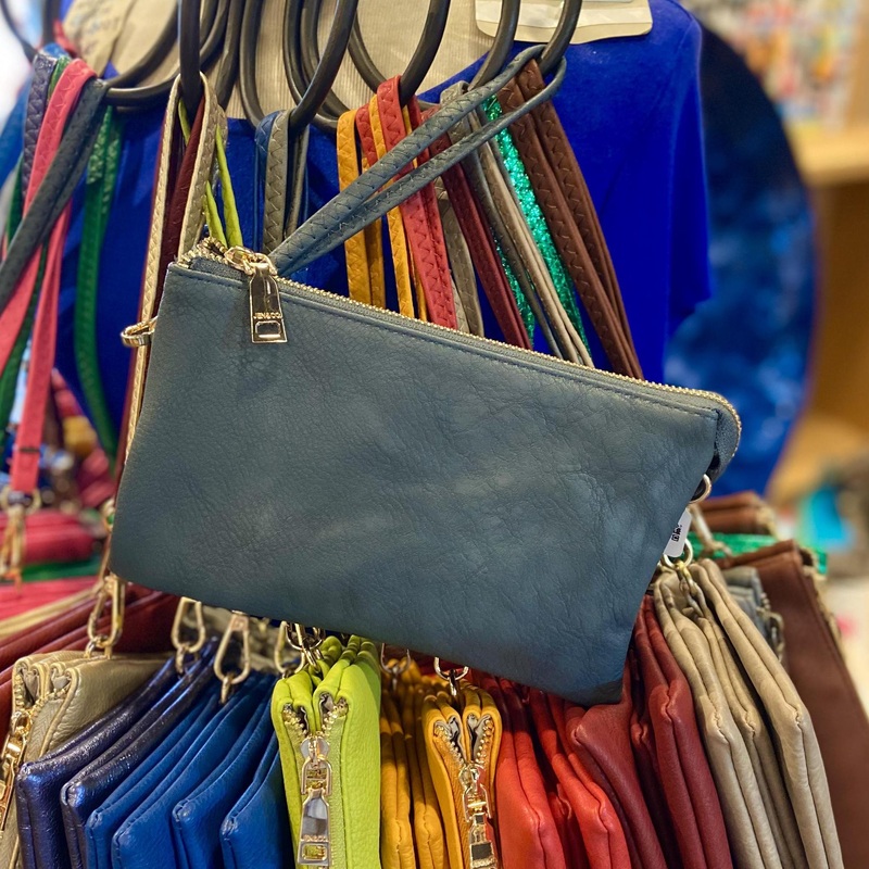 4 in 1 Handbag - Crossbody/Clutch/Wristlet - Indigo