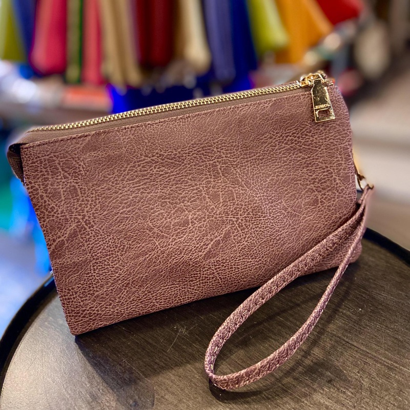 4 in 1 Handbag - Crossbody/Clutch/Wristlet - Violet